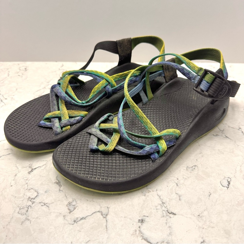 Chaco ZX/2 Classic Strappy Sandals Women's Size 8 Blue Green Multicolor
